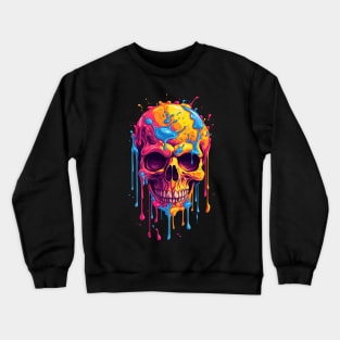 Colorful melting Skull designe #3 Crewneck Sweatshirt